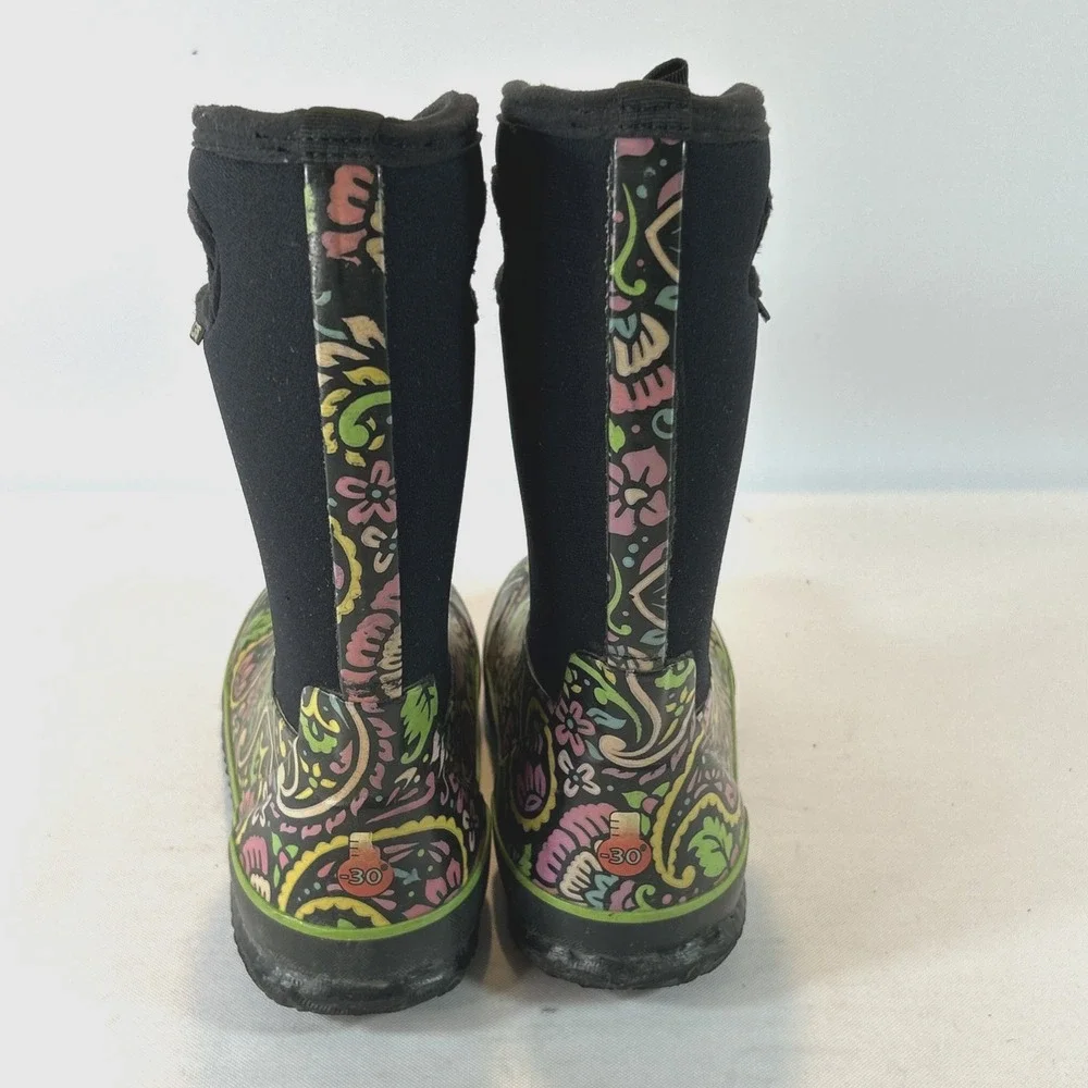Bogs Classic Tuscany Waterproof Boots Sz Kids 3 Youth Girls Snow Rain Insulated